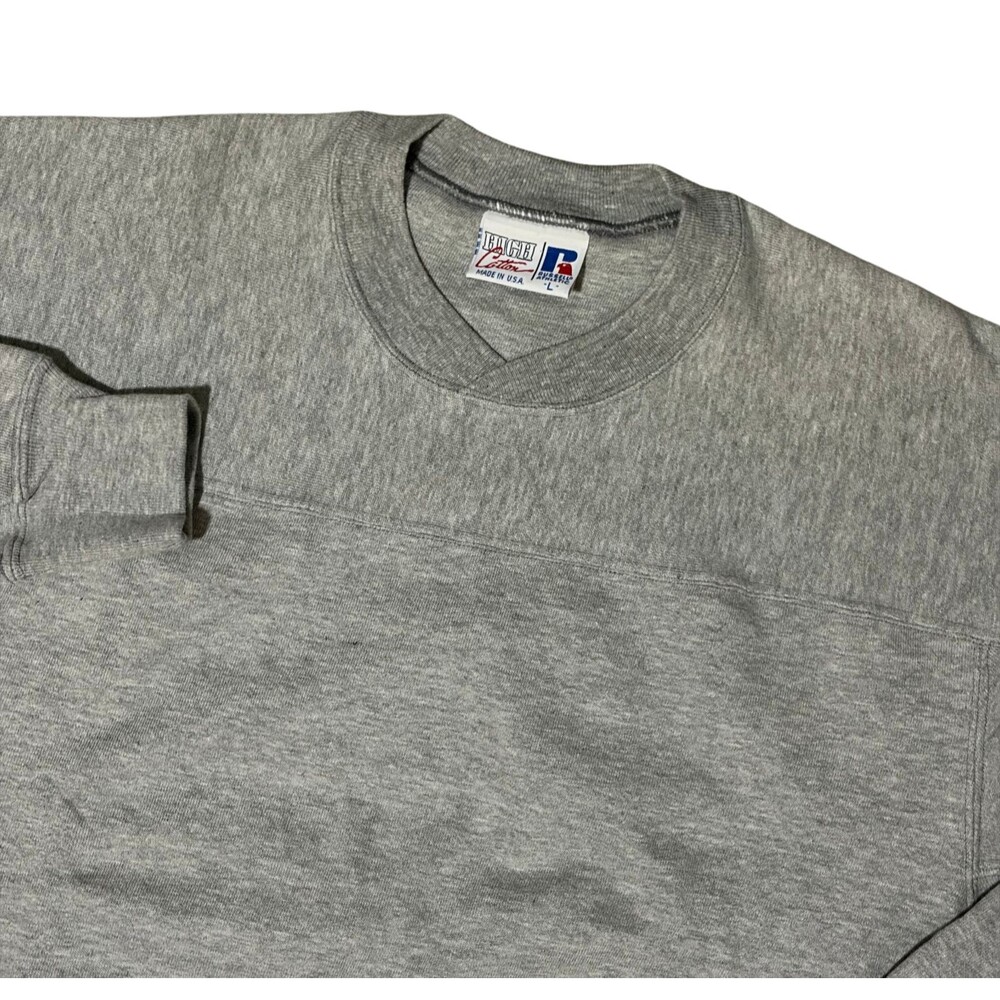Vintage Russell Athletic Sweatshirt Mens Large Gray High Cotton Crewneck USA NWT